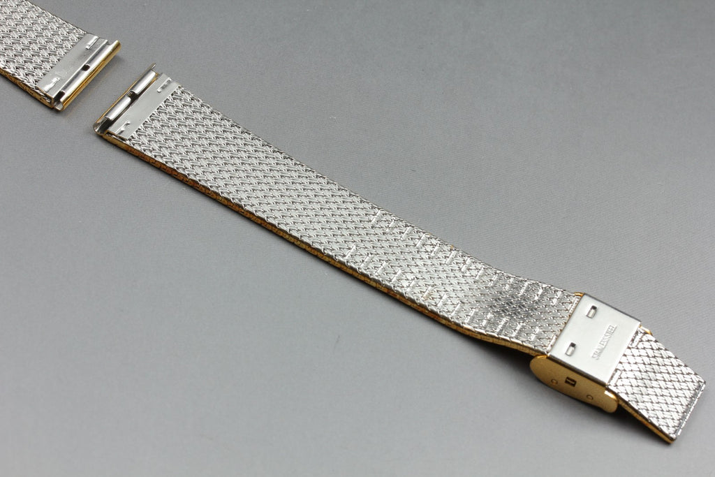 Near MINT OMEGA Milanese/Mesh Band 18mm Gold Plated Bracelet Men's Vintage