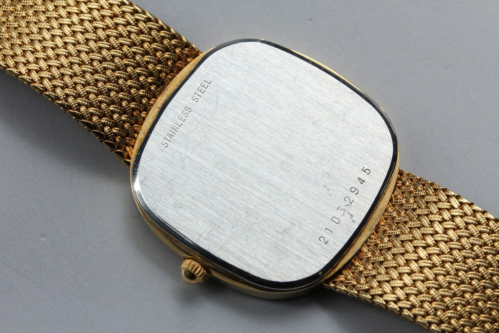 Full Set Near MINT LONGINES 960 3249 31mm Quartz Gold Dial Men's Watch Vintage