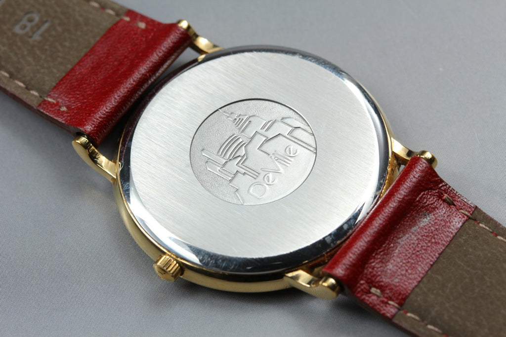 1989 Near MINT OMEGA De Ville 32mm 196.0312.1 Quartz White Arabic Men's Vintage