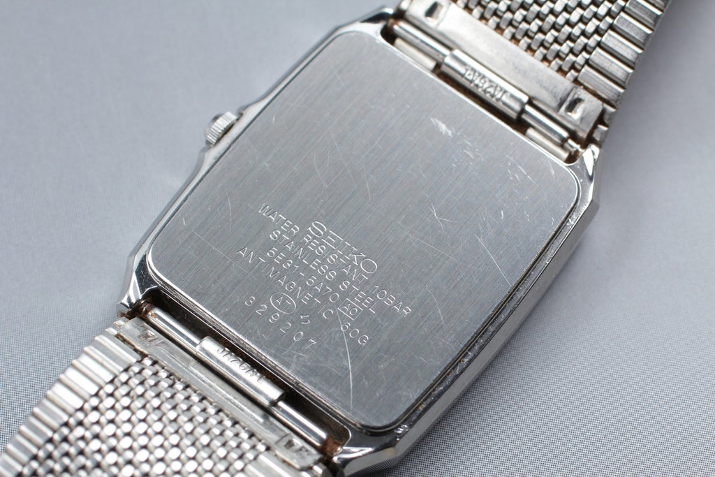 1993 Near MINT SEIKO Spirit 5E31-5A70 29mm Quartz Silver Dial Men's Vintage