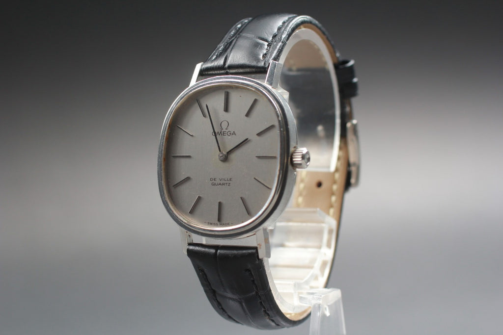 1978 Near MINT OMEGA De Ville 191.0046 29mm Quartz Silver Dial Men's Vintage