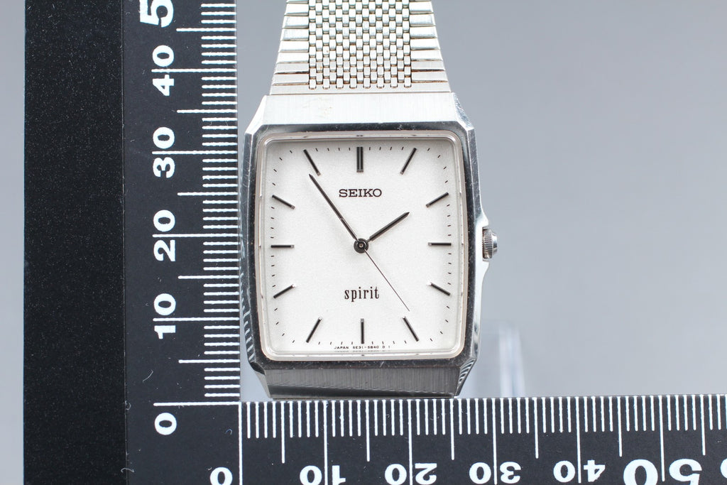 1993 Near MINT SEIKO Spirit 5E31-5A70 29mm Quartz Silver Dial Men's Vintage