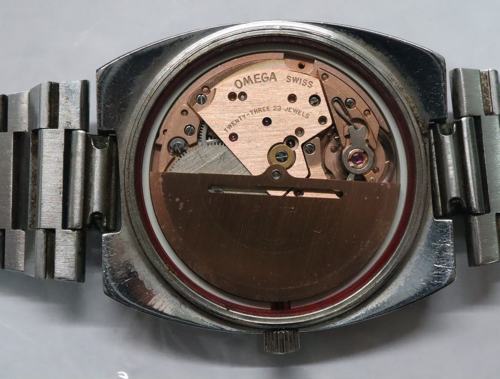 1974 Near MINT OMEGA Seamaster 35mm 166.0206 Automatic White Roman Men's Vintage