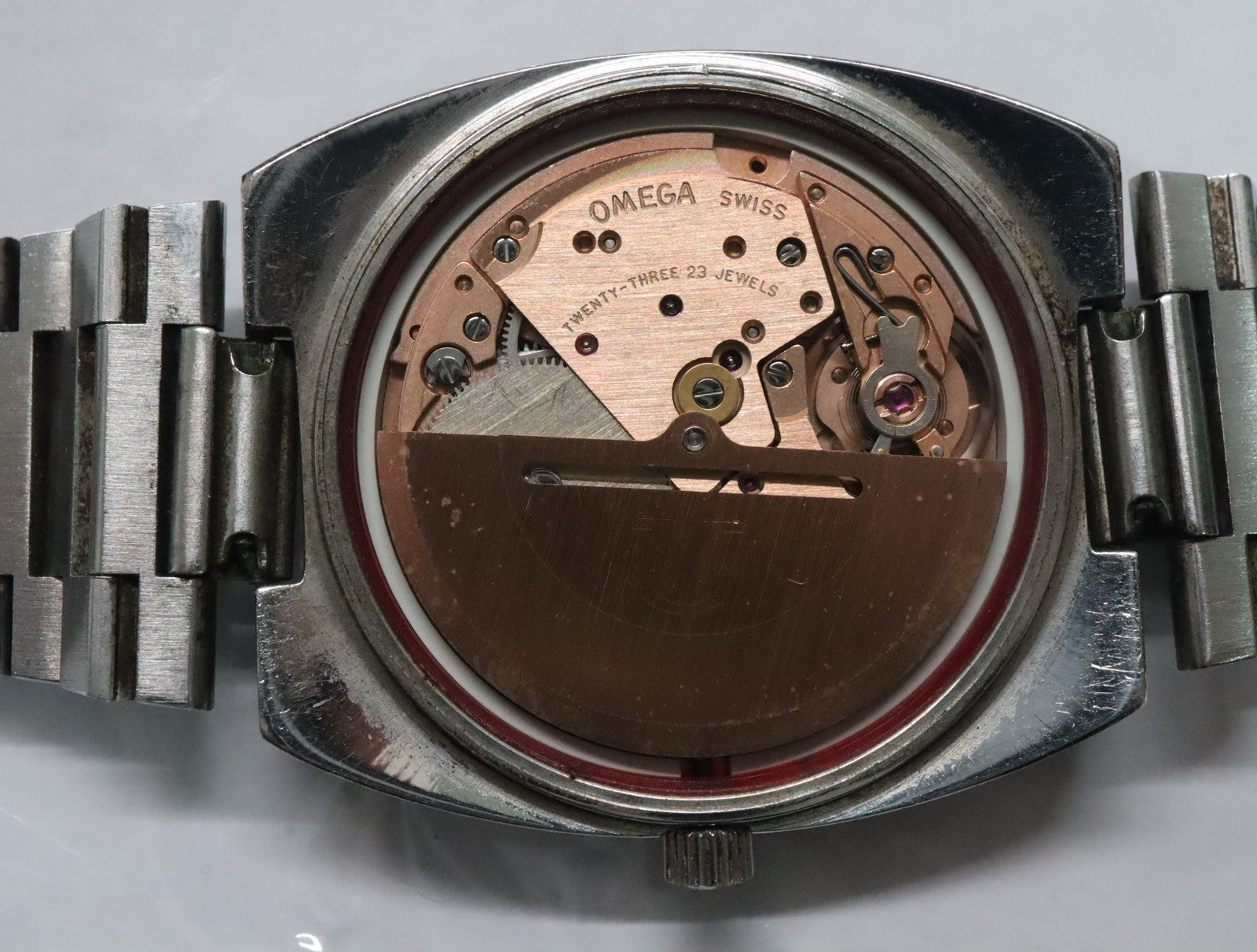 1974 Near MINT OMEGA Seamaster 35mm 166.0206 Automatic White Roman Men's Vintage