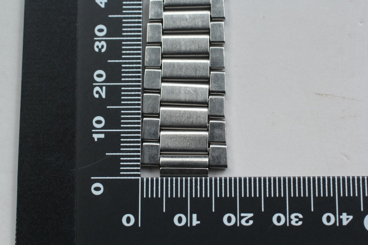 Near MINT OMEGA Caterpillar Bracelet 18mm FF630/1035 Stainless Steel Men Vintage