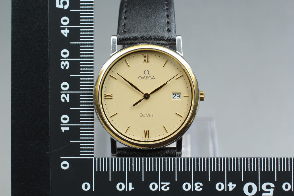 1992 Near MINT OMEGA De Ville 32mm 196.2430 Quartz Roman Dial Men's Vintage
