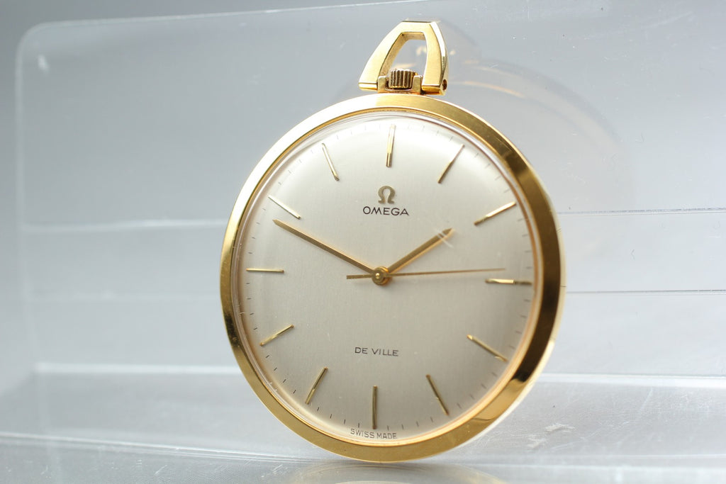 1970 Near MINT OMEGA De Ville Pocket Watch 44mm 131.1714 Manual Silver Dial Men
