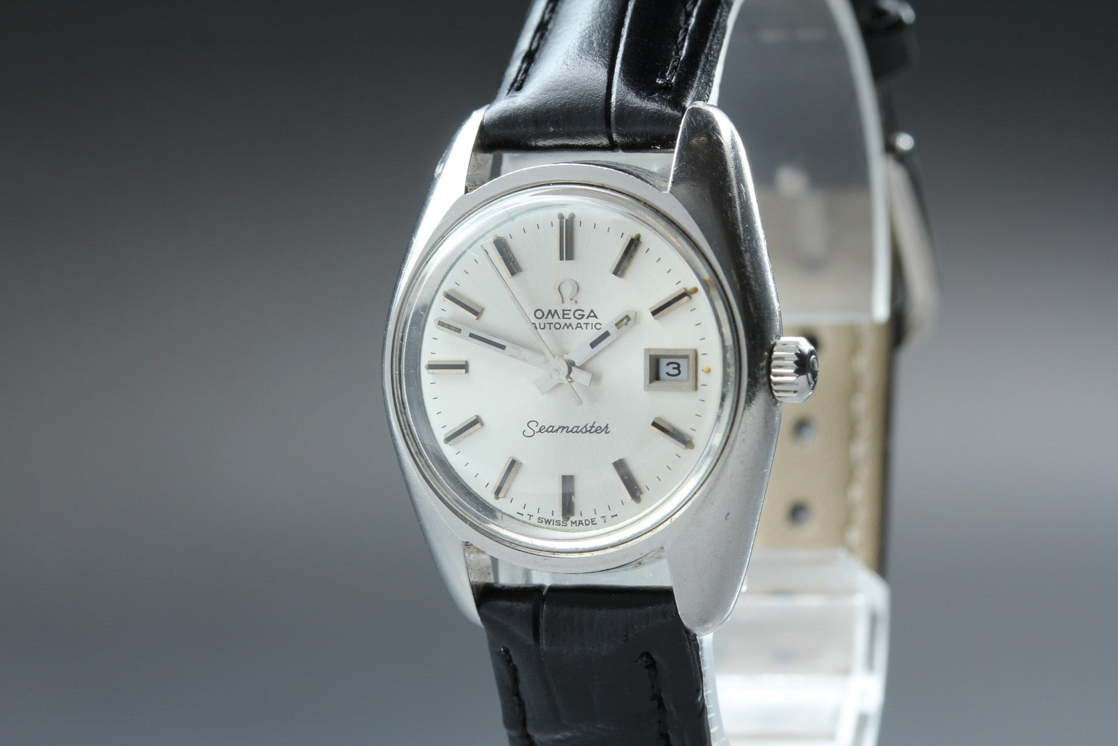 1969 Near MINT OMEGA Seamaster 25mm 566.026 Automatic Silver Dial Women Vintage