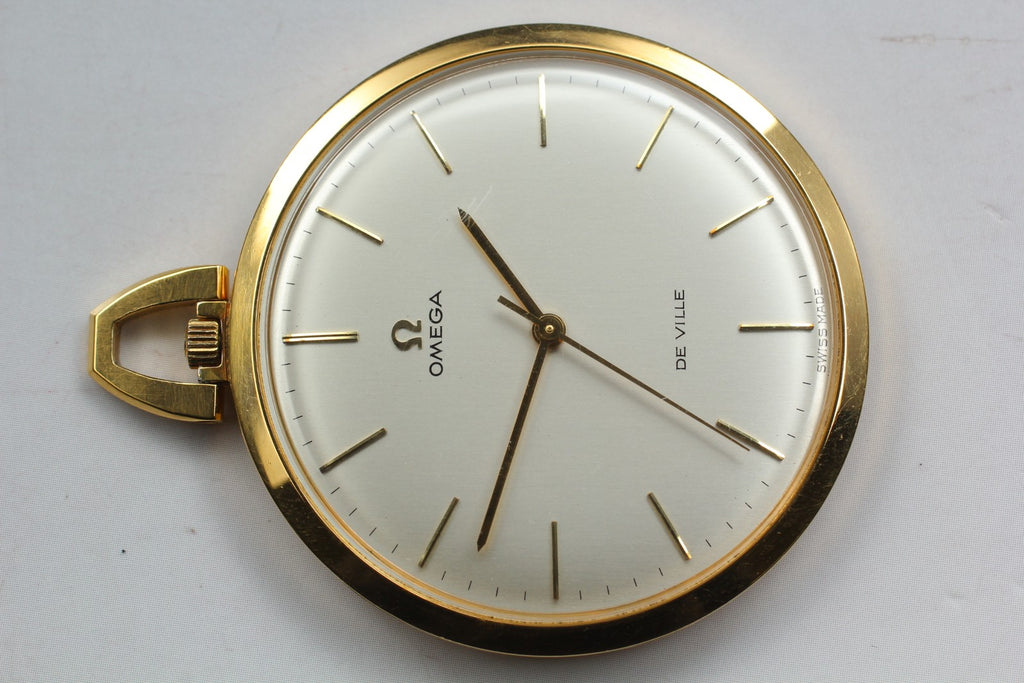 1970 Near MINT OMEGA De Ville Pocket Watch 44mm 131.1714 Manual Silver Dial Men