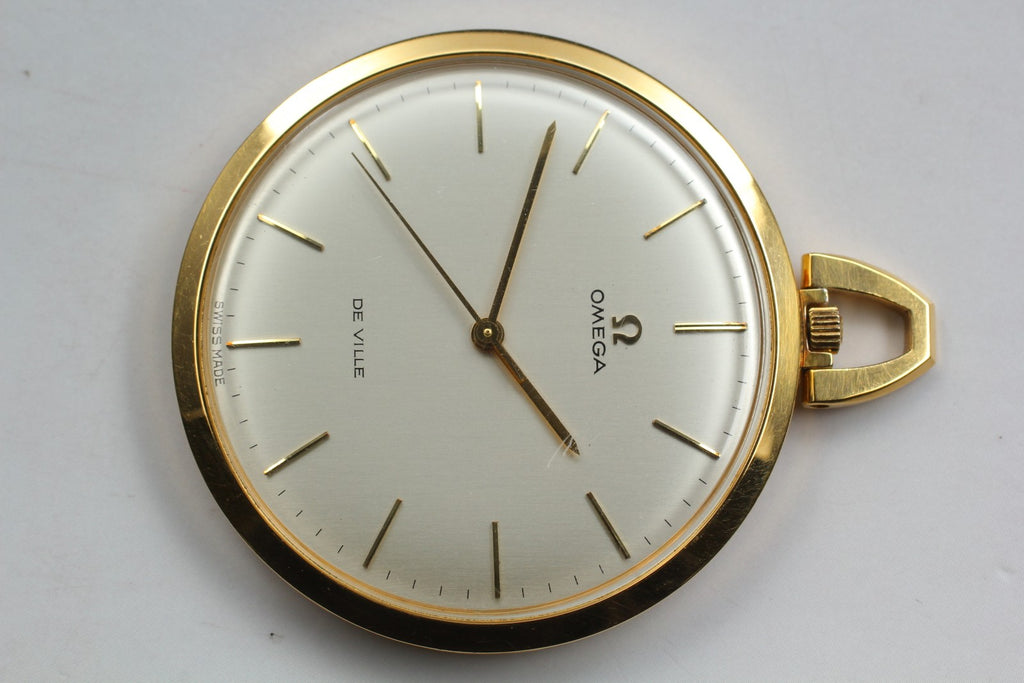1970 Near MINT OMEGA De Ville Pocket Watch 44mm 131.1714 Manual Silver Dial Men