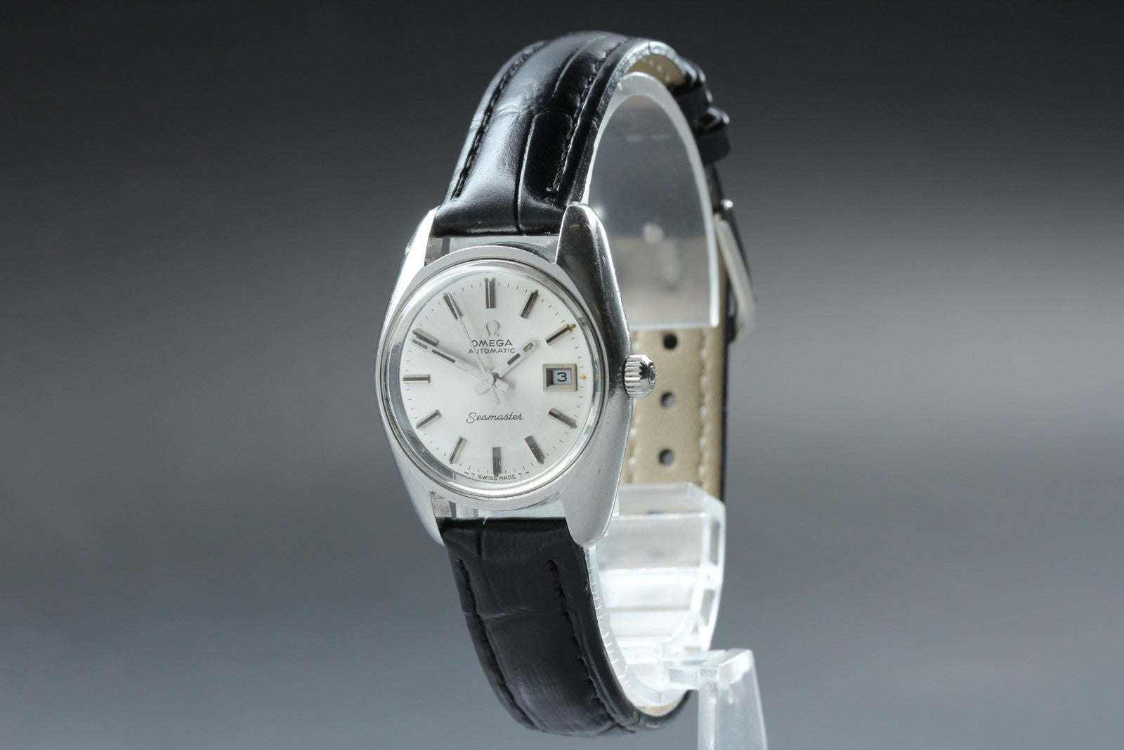 1969 Near MINT OMEGA Seamaster 25mm 566.026 Automatic Silver Dial Women Vintage