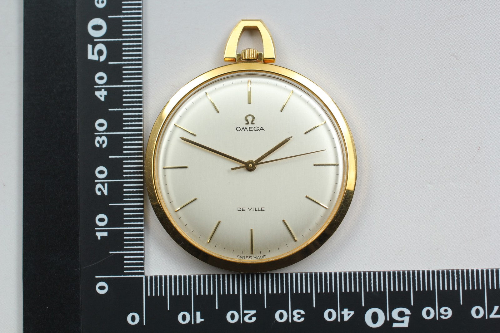 1970 Near MINT OMEGA De Ville Pocket Watch 44mm 131.1714 Manual Silver Dial Men