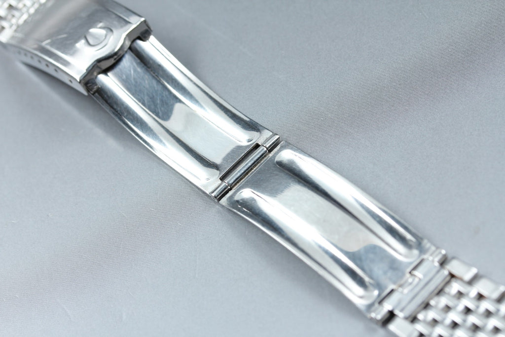 Near MINT OMEGA Beads of Rice Bracelet FF523/1068 18mm Silver Men's Vintage