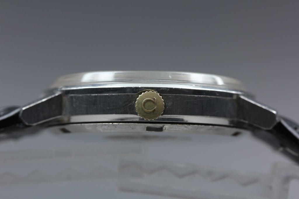 1971 Near MINT OMEGA De Ville 35mm 166.0086 Automatic Silver Dial Men's Vintage