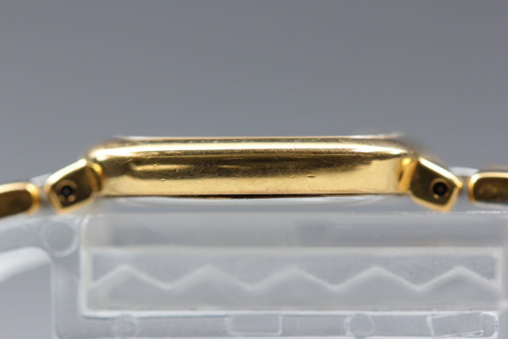 Near MINT OMEGA De Ville 21mm 795.0898.2 Quartz Gold Dial Women's Watch Vintage