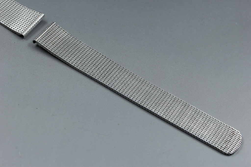 Near MINT OMEGA Milanese/Mesh Band 2038 18mm Stainless Steel Silver Men Vintage