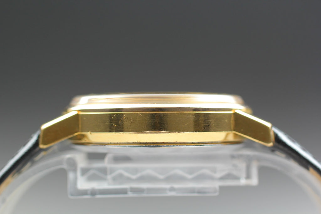 1978 Near MINT OMEGA Seamaster 34mm 166.0202 Automatic Gold Dial Men's Vintage
