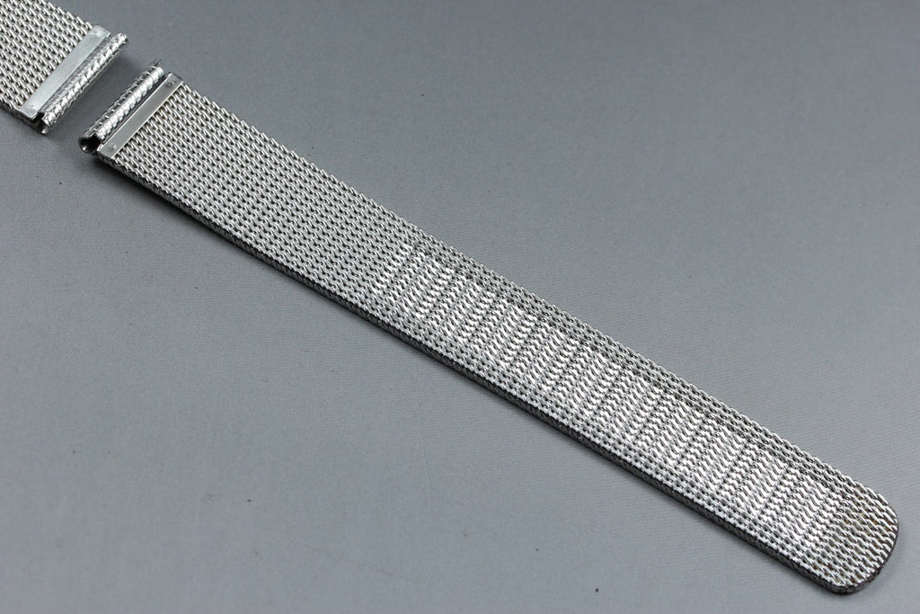 Near MINT OMEGA Milanese/Mesh Band 2038 18mm Stainless Steel Silver Men Vintage