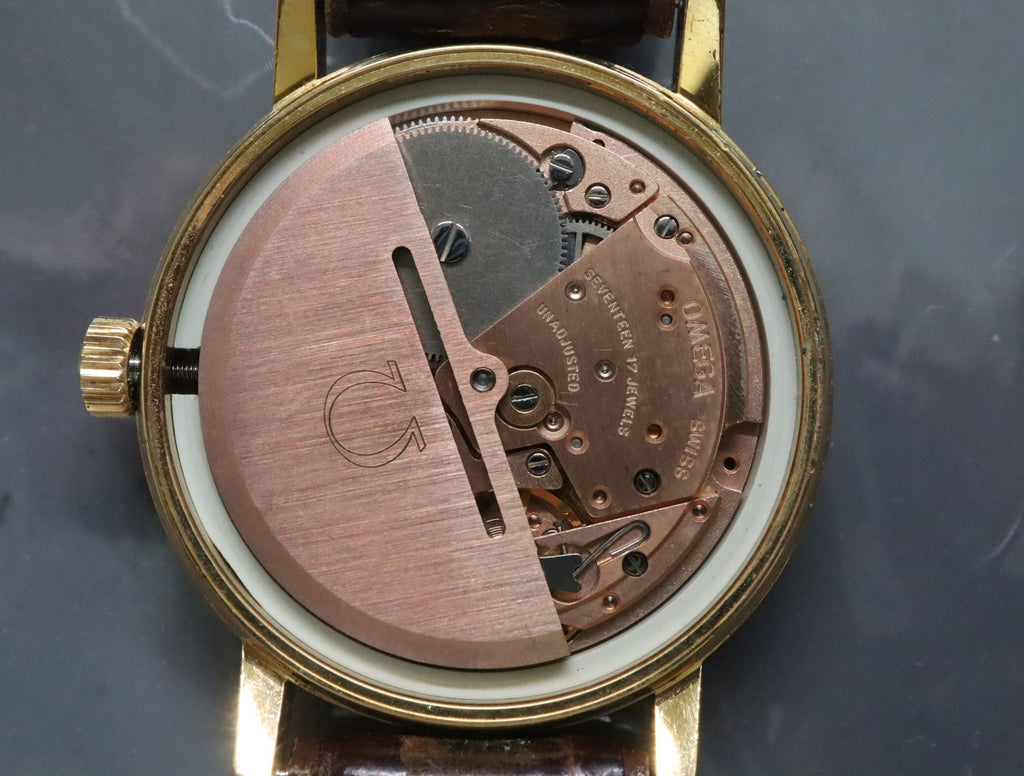 1978 Near MINT OMEGA Seamaster 34mm 166.0202 Automatic Gold Dial Men's Vintage