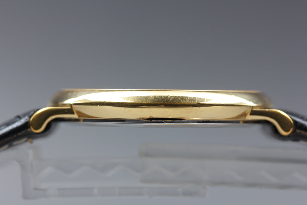 1988 Near MINT OMEGA De Ville 32mm 196.0312.1 Quartz Gold Dial Men's Vintage