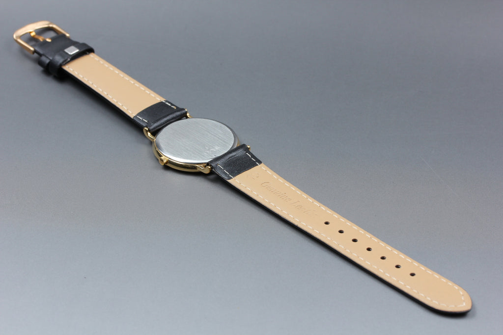 1988 Near MINT OMEGA De Ville 32mm 196.0312.1 Quartz Gold Dial Men's Vintage