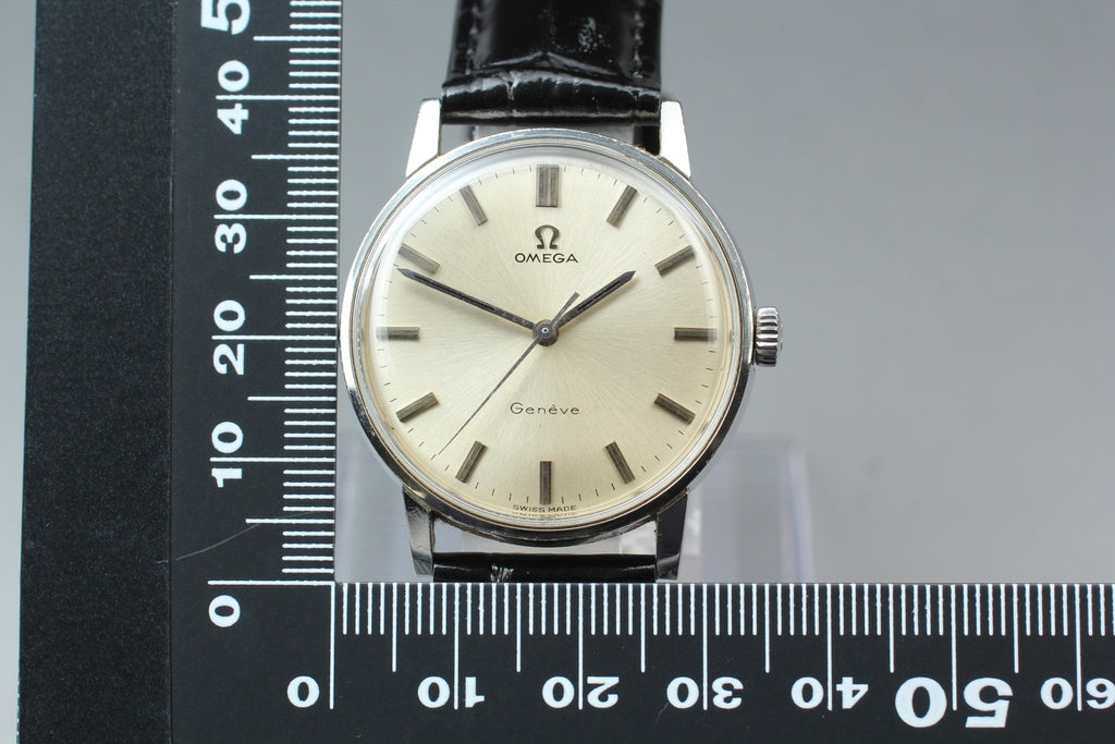 1967 Near MINT OMEGA Geneve Seamaster 34mm 135.011 Manual Silver Men's Vintage