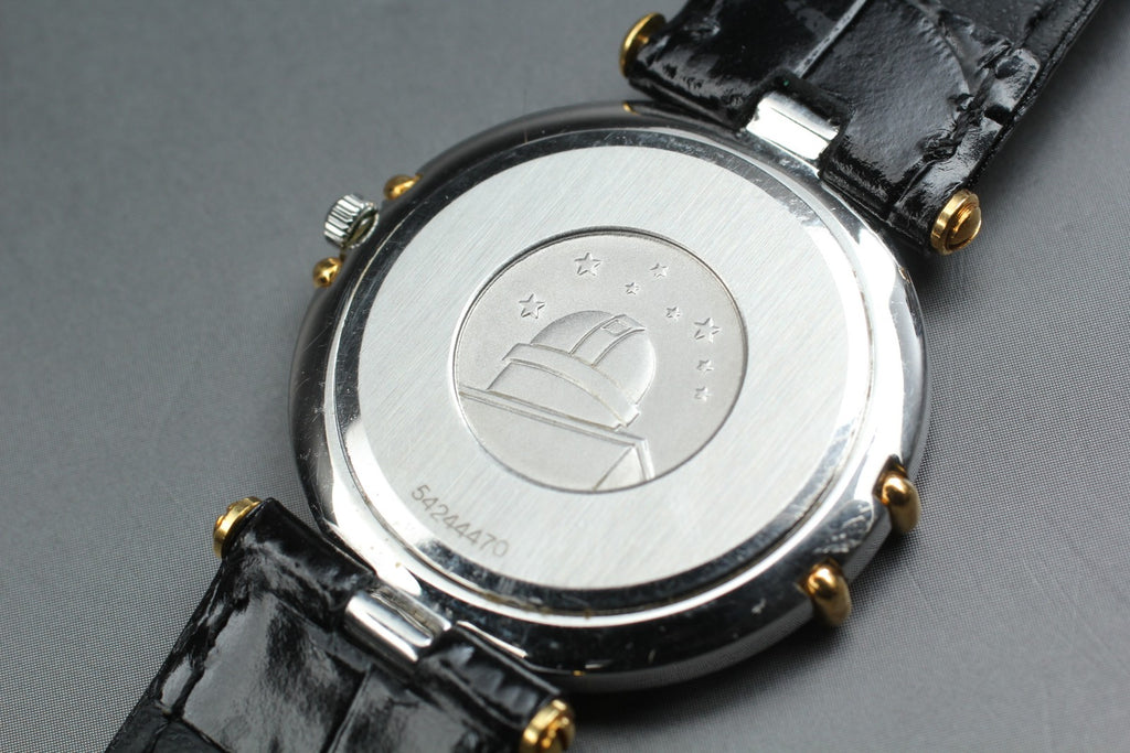 1993 Near MINT OMEGA Constellation 31mm 196.0360 Quartz Gold Dial Men's Vintage