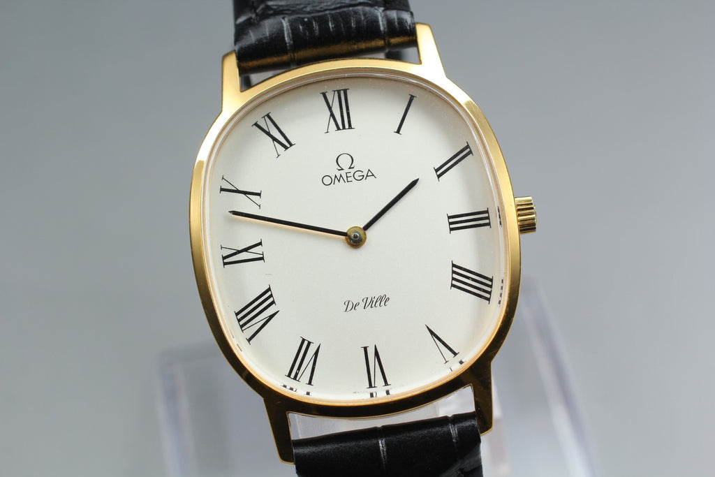1979 Near MINT OMEGA De Ville 31mm 111.0148 Manual White Roman Dial Men Vintage