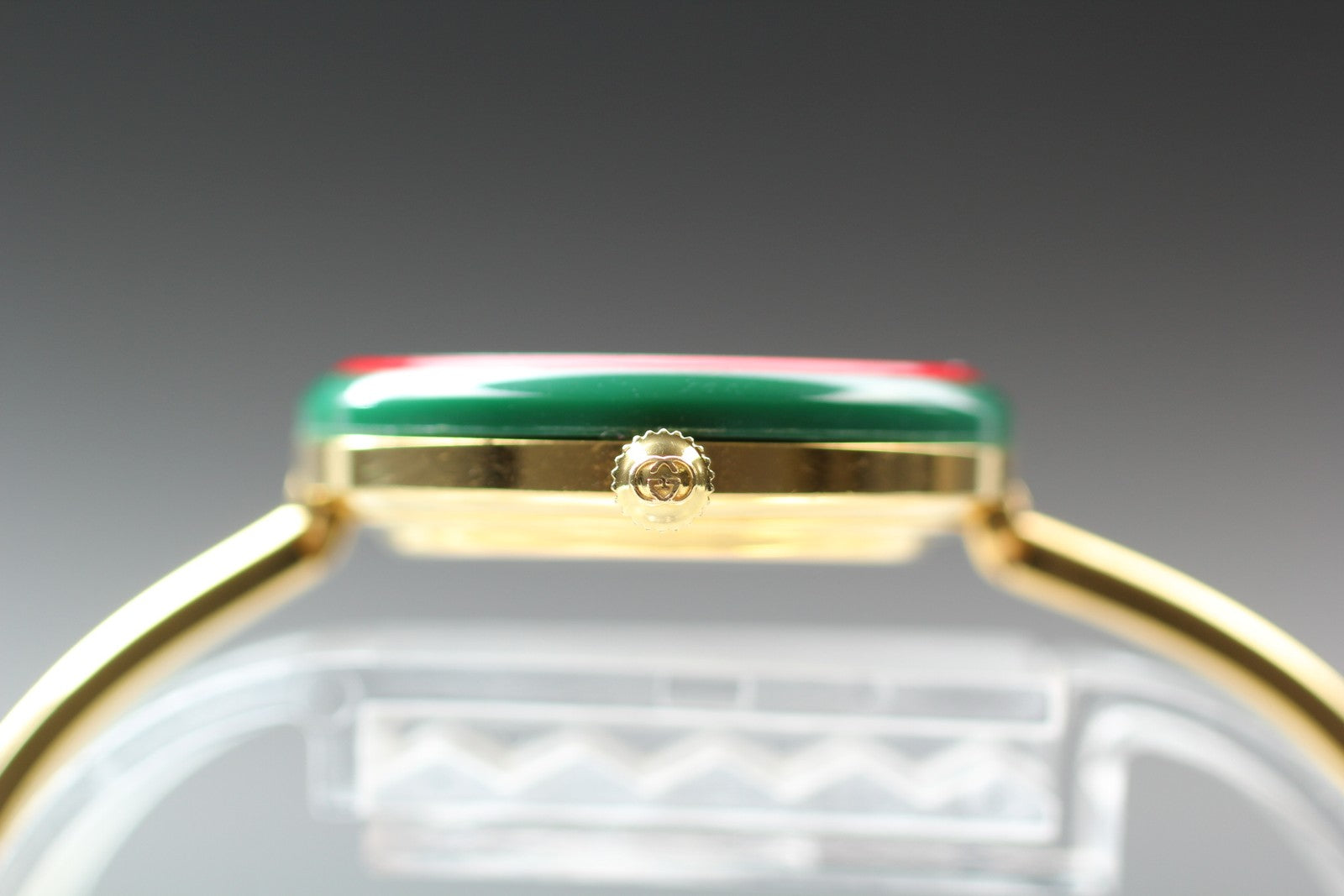 Near MINT/Box GUCCI Change Bezel 11/12 26mm 12 Colors Quartz Gold Women Vintage