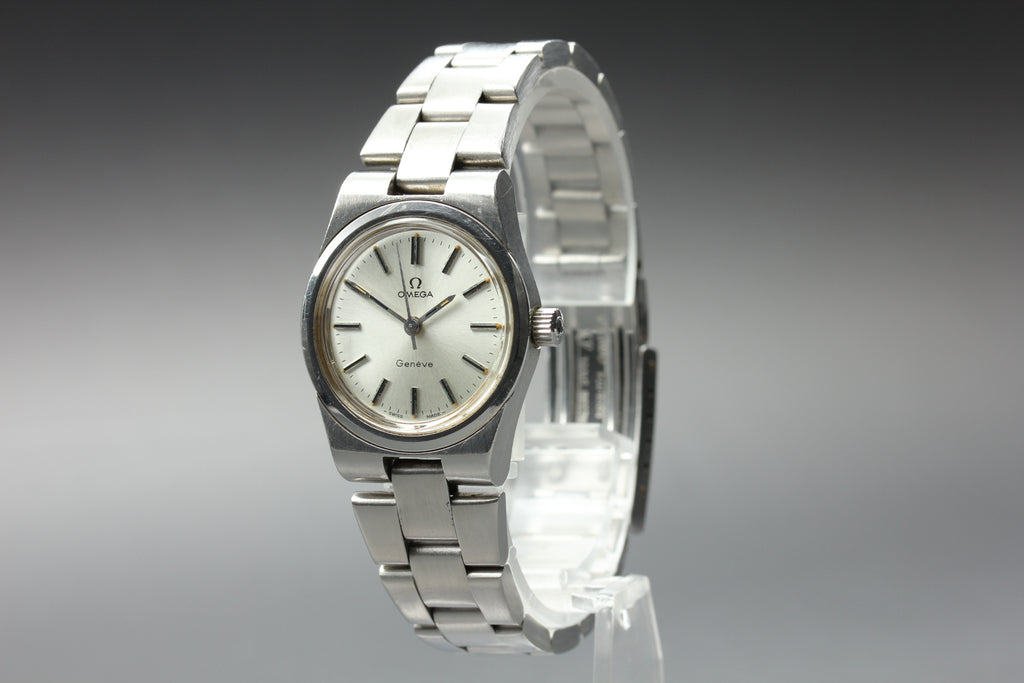 1974 w/Box OMEGA Geneve 26mm 535.0033 Manual Silver Dial Women's Vintage Exc+5
