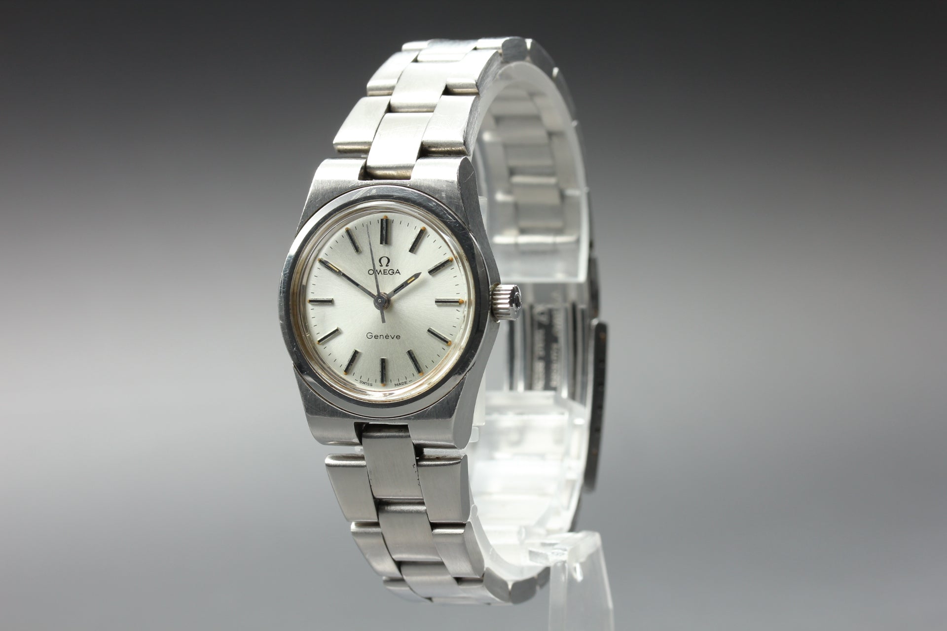 1974 w/Box OMEGA Geneve 26mm 535.0033 Manual Silver Dial Women's Vintage Exc+5