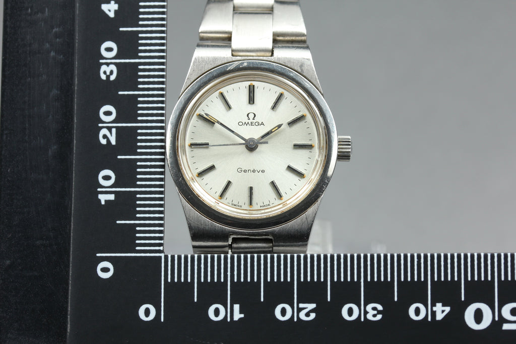 1974 w/Box OMEGA Geneve 26mm 535.0033 Manual Silver Dial Women's Vintage Exc+5