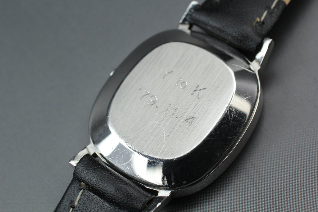1979 Near MINT OMEGA De Ville 24mm 591.0021 Quartz Silver Dial Women's Vintage
