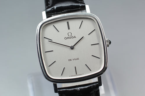 Serviced 1978 MINT OMEGA De Ville 31mm 111.0118 Manual Silver Dial Men's Vintage