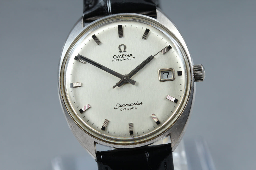 Near MINT OMEGA Seamaster COSMIC 35mm 166026 Automatic Silver Dial Men's Vintage