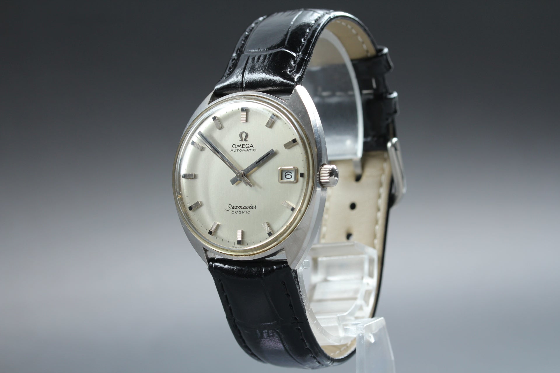 Near MINT OMEGA Seamaster COSMIC 35mm 166026 Automatic Silver Dial Men's Vintage