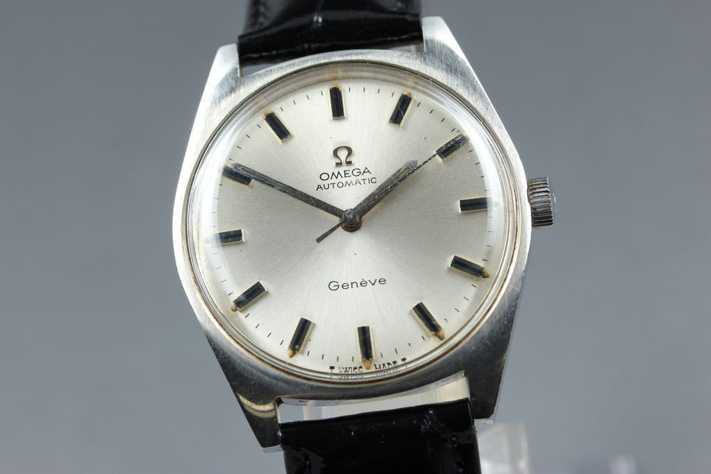 1969 Near MINT OMEGA Geneve 34mm 165.041 Automatic Silver Dial Men's Vintage