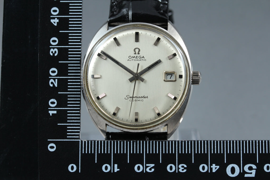 Near MINT OMEGA Seamaster COSMIC 35mm 166026 Automatic Silver Dial Men's Vintage
