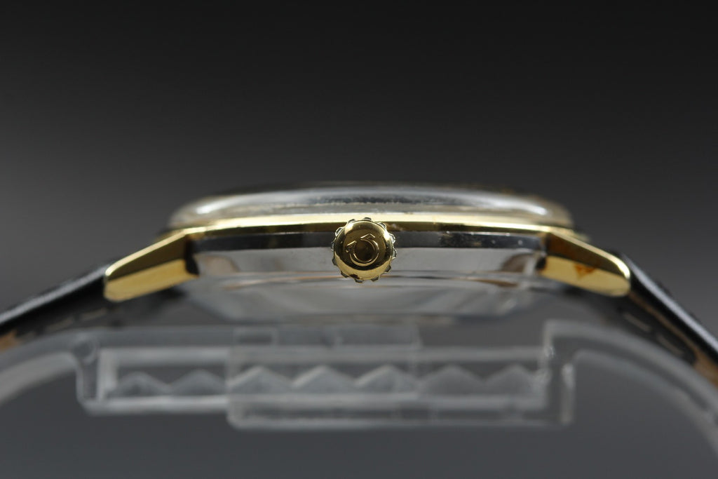Near MINT OMEGA Seamaster 34mm Automatic Champagne Gold Dial Men's Watch Vintage