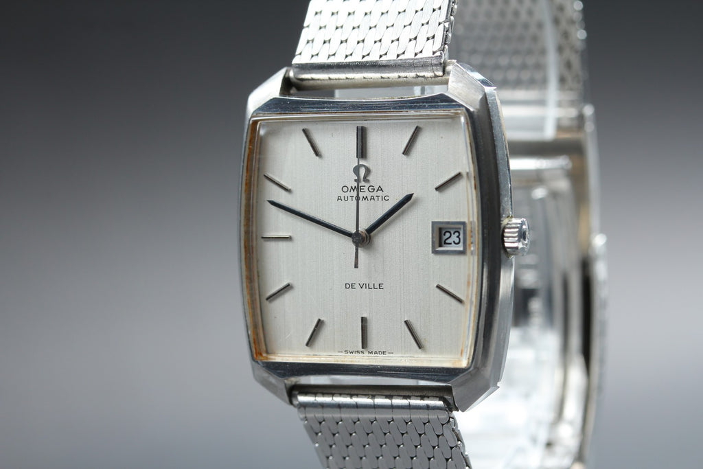 1969 Near MINT OMEGA De Ville 32mm 162.048 Automatic Silver Dial Men's Vintage