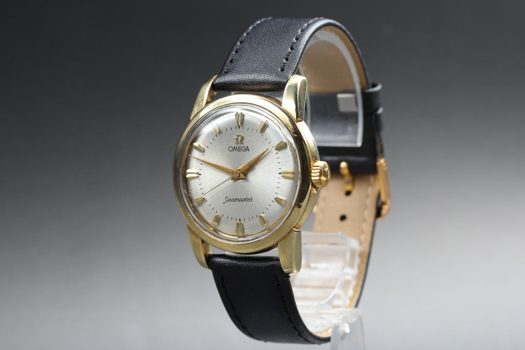 1957 OMEGA Seamaster 34mm 2759-6 Manual Gold Plated Silver Dial Vintage Exc+5