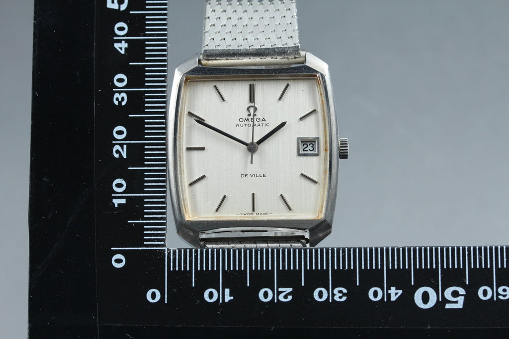 1969 Near MINT OMEGA De Ville 32mm 162.048 Automatic Silver Dial Men's Vintage