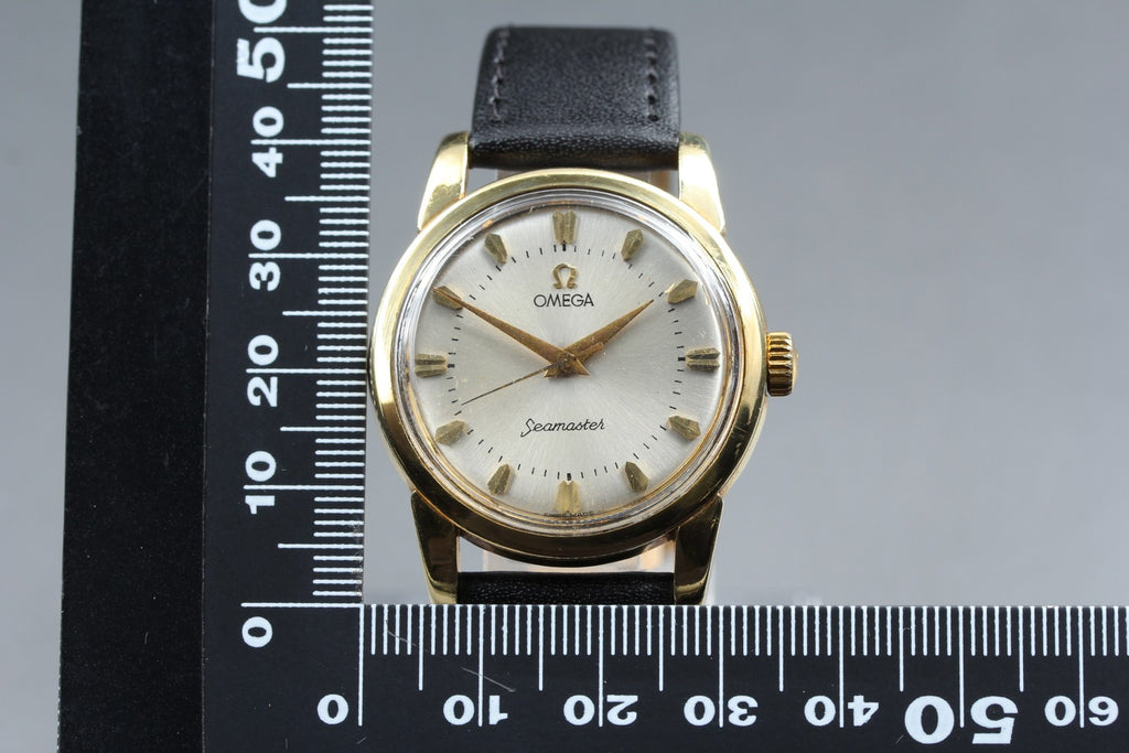 1957 OMEGA Seamaster 34mm 2759-6 Manual Gold Plated Silver Dial Vintage Exc+5