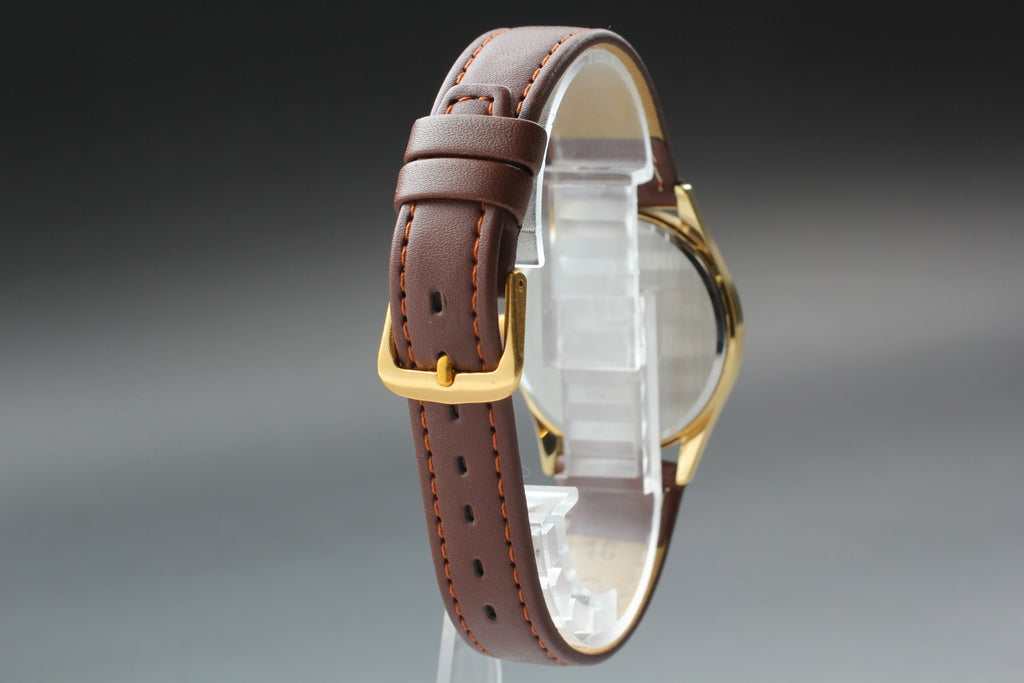 1981 Near MINT OMEGA Seamaster 34mm 196.0217 Quartz Gold Dial Men's Vintage