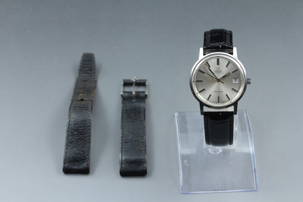 1974 Near MINT OMEGA Geneve 35mm 166.0163 Automatic Silver Dial Men's Vintage