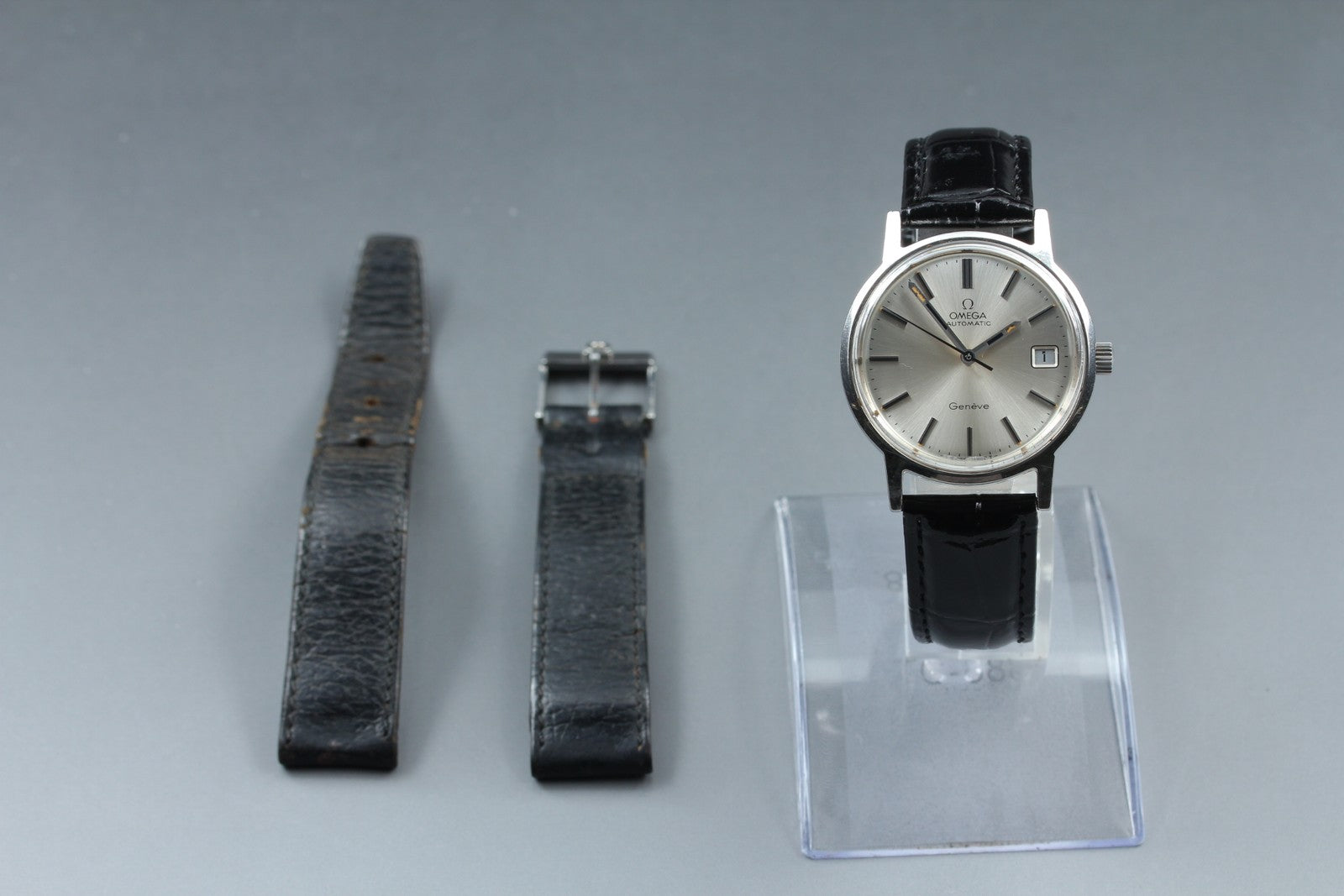 1974 Near MINT OMEGA Geneve 35mm 166.0163 Automatic Silver Dial Men's Vintage