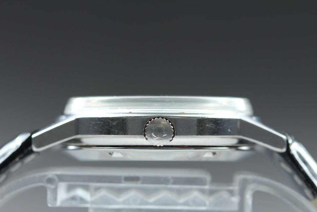 1974 Near MINT OMEGA Geneve 35mm 166.0163 Automatic Silver Dial Men's Vintage