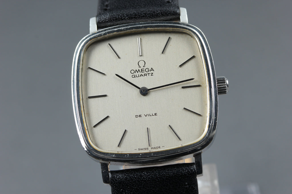 1977 Near MINT OMEGA De ville 31mm 191.0045 Quartz Silver Dial Men's Vintage