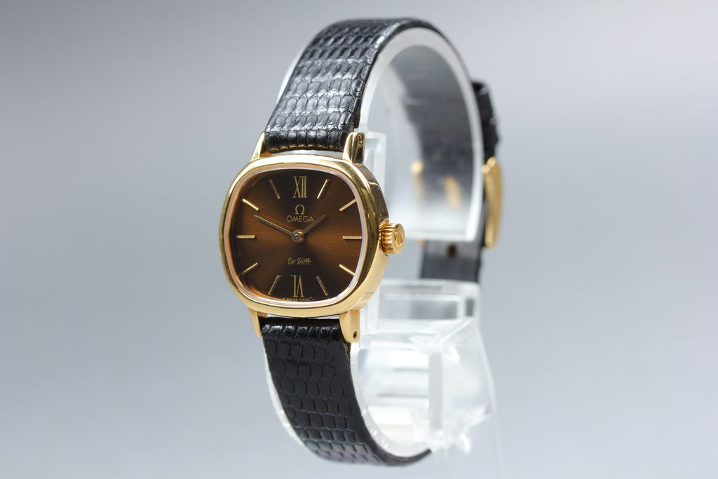 1979 MINT/Box,Paper OMEGA De Ville 24mm 511.0561 Manual Brown Roman Dial Women's