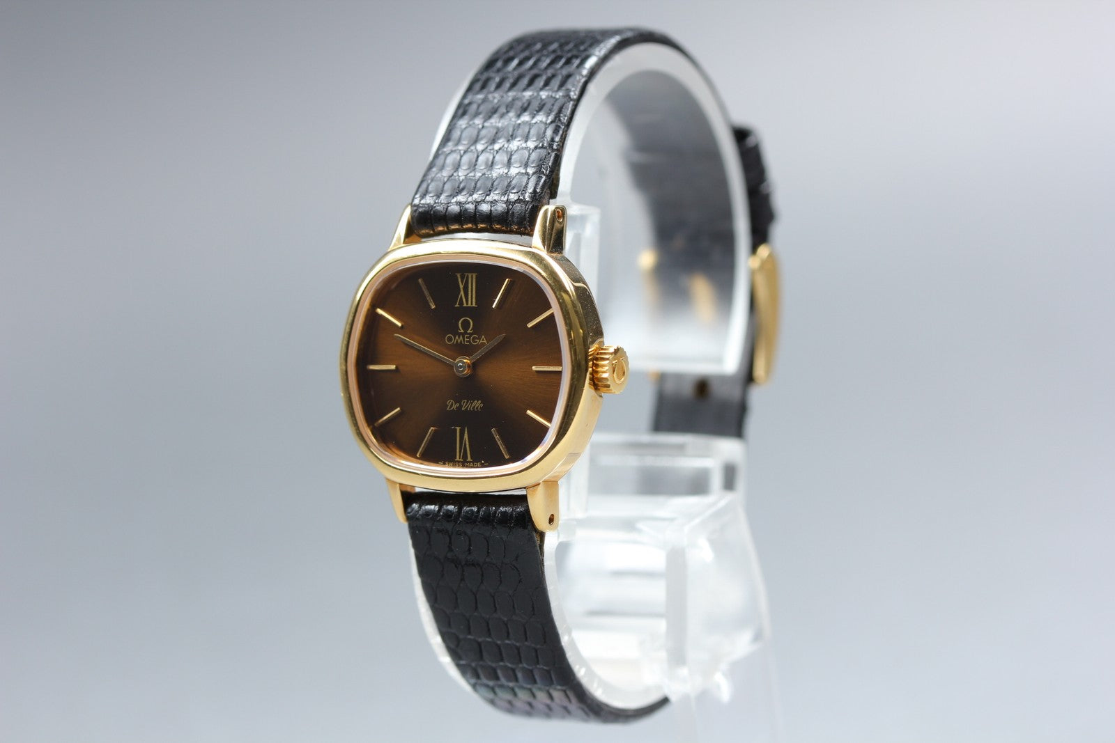1979 MINT/Box,Paper OMEGA De Ville 24mm 511.0561 Manual Brown Roman Dial Women's